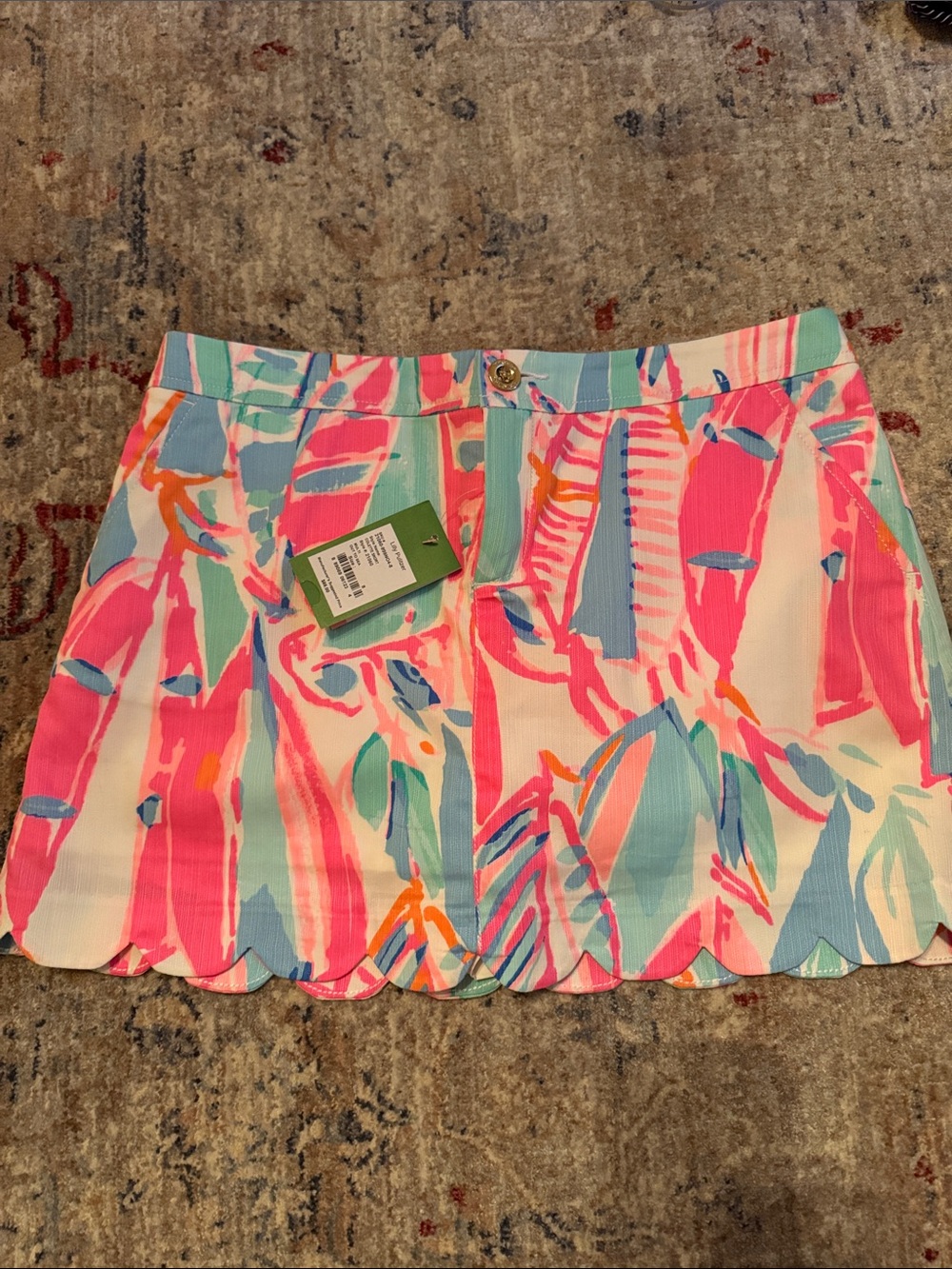Lilly Pulitzer Colette Skort, Out to Sea,Scallop-Hem